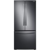 Réfrigérateur à portes françaises Samsung avec tiroir convertible, 21,8 pi³, 30 po, inox noir