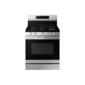 Samsung Free-Standing Gas Range with 18,000 BTU Dual Burner and Air Fry - 30-in - Stainless Steel