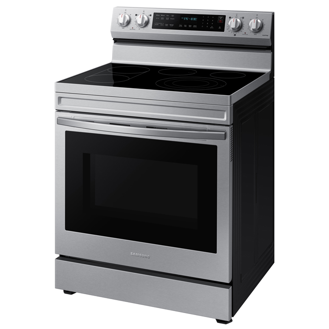 Cuisinière à convection véritable autoportante avec friture à air et WI-FI de Samsung, 6,3 pi³, acier inoxydable