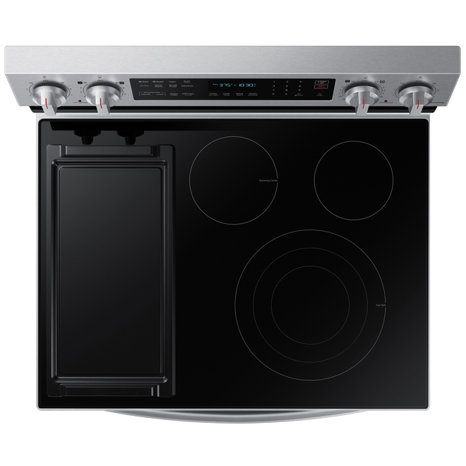 Cuisinière à convection véritable autoportante avec friture à air et WI-FI de Samsung, 6,3 pi³, acier inoxydable