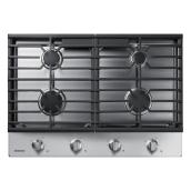 Samsung Gas Cooktop with 4 Burners - 45,000 BTU - 30-in - Stainless Steel