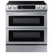 Samsung Air Fry Wi-Fi Connectivity 30-in Stainless Steel Slide-In Induction Range with Flex Duo