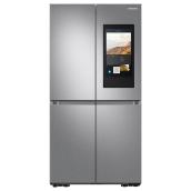 Réfrigérateur à 4 portes Flex Samsung 22,5 pi³ 36 po profondeur comptoir avec Family Hub, acier inoxydable