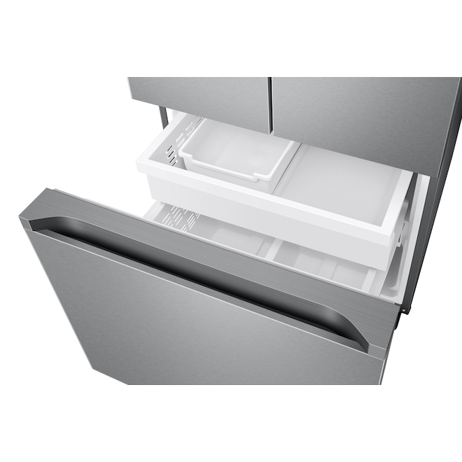 Réfrigérateur à congélateur inférieur profondeur standard 22 pi³ Samsung, machine à glace, acier inoxydable, Energy Star