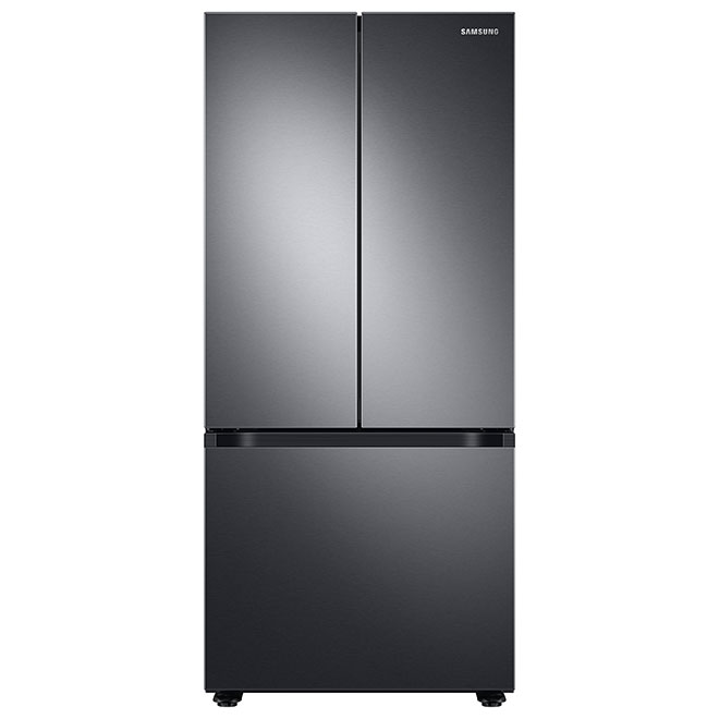 Samsung 30-in 22-cu. ft. Black Stainless Steel French-Door Refrigerator with Wi-Fi Connectivity