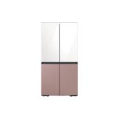 Réfrigérateur 4 portes Bespoke Samsung, profondeur comptoir et machine à glaçons double, 22,8 pi³, prêt pour panneau
