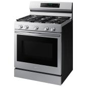 Samsung 30-in Smart Freestanding Gas Range with Air Fry and True Convection - 6-cu. ft. - Stainless Steel