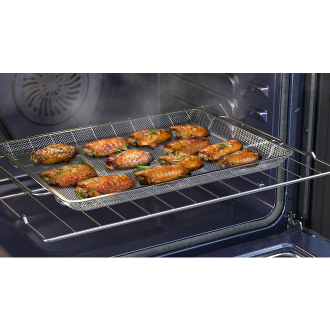 Plateau pour friteuse à air universel Samsung pour cuisinière à gaz et électrique de 30 po (acier inoxydable)