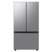 Réfrigérateur à portes françaises Bespoke par Samsung 24 pi³ inox résistant aux empreintes