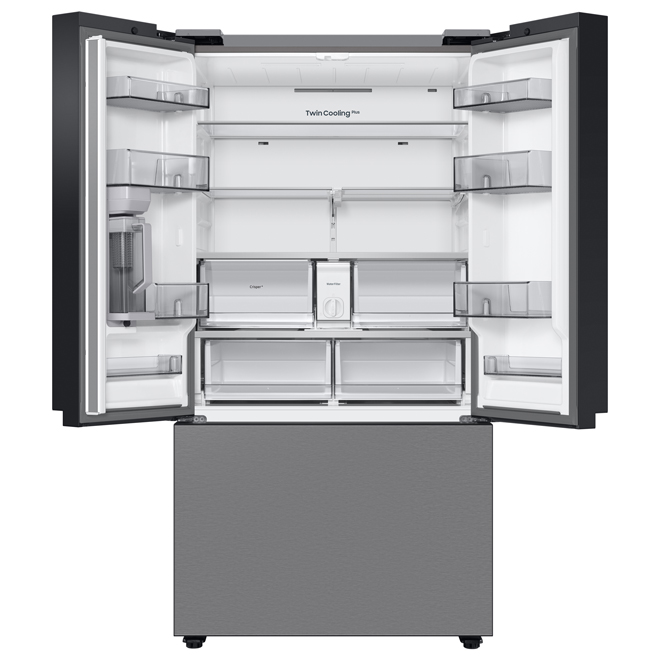 Samsung Bespoke 30.1-cu ft Fingerprint Resistant Stainless Steel French Door Refrigerator