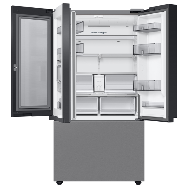 Samsung Bespoke 30.1-cu. ft. 3-Door Standard-Depth (Fingerprint Resistant Stainless Steel) Energy Star Certified