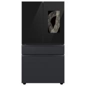 Réfrigérateur Samsung Bespoke, 28,6 pi³, 4 portes, profondeur standard (anthracite - résistant aux empreintes)