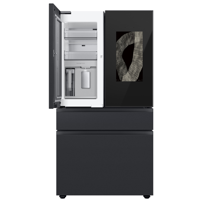 Samsung Bespoke 28.6-cu. ft. 4-Door Standard-Depth (Fingerprint Resistant - Charcoal) Energy Star Certified