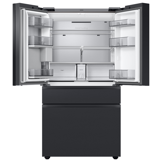 Samsung Bespoke 28.6-cu. ft. 4-Door Standard-Depth (Fingerprint Resistant - Charcoal) Energy Star Certified