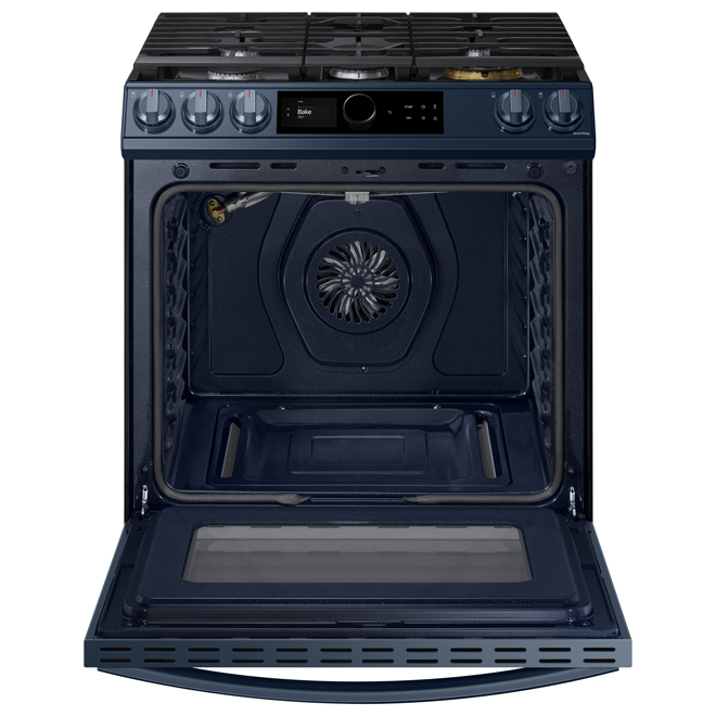 Samsung Bespoke 30in SlideIn Gas Range 6cu ft 5Burner Navy