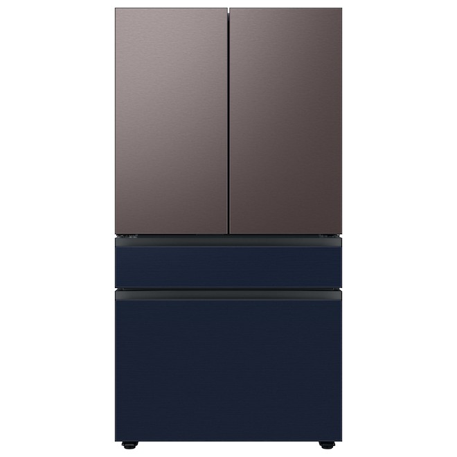Panneau de tiroir FlexZone pour réfrigérateur à 4 portes Bespoke par Samsung, acier inoxydable, bleu marine