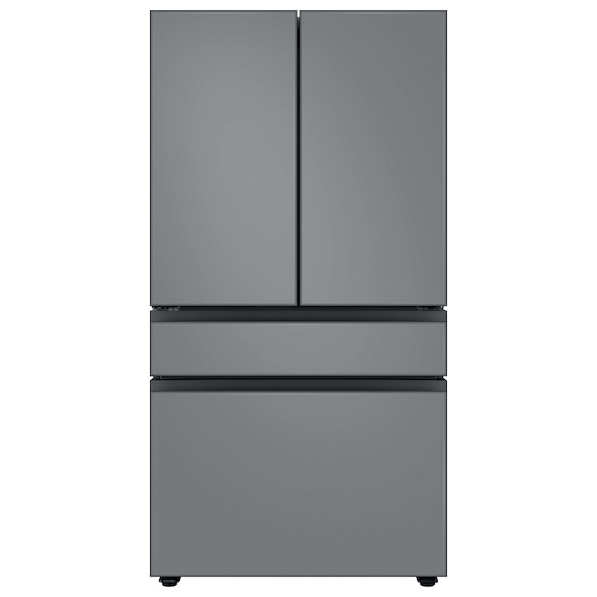 Samsung Bespoke FlexZone Drawer Panel for 4-Door Refrigerator - Glass - Matte Grey - 5.63 x 6.38 x 1.13-in