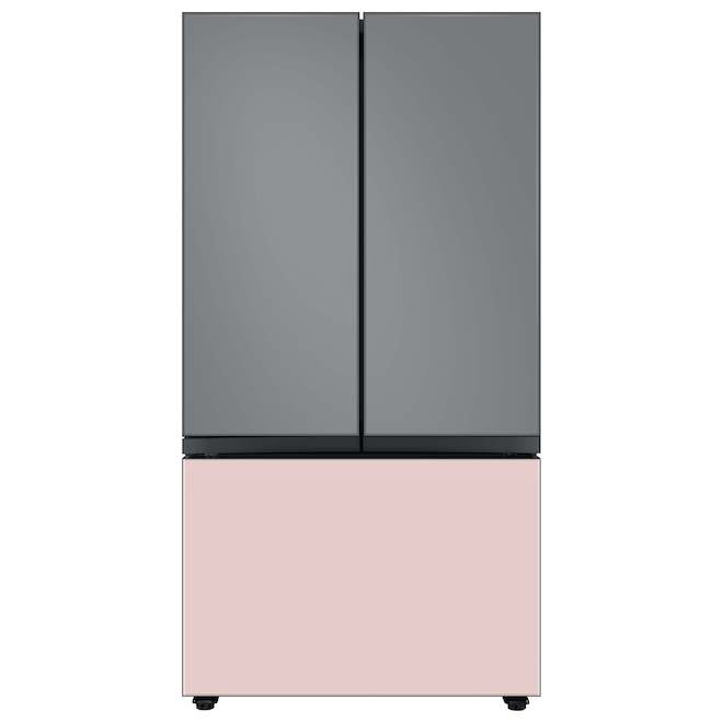 Samsung Bespoke Bottom Drawer Panel for 3-Door Refrigerator - Glass - Pink - 35.63 x 23.5 x 1.13-in