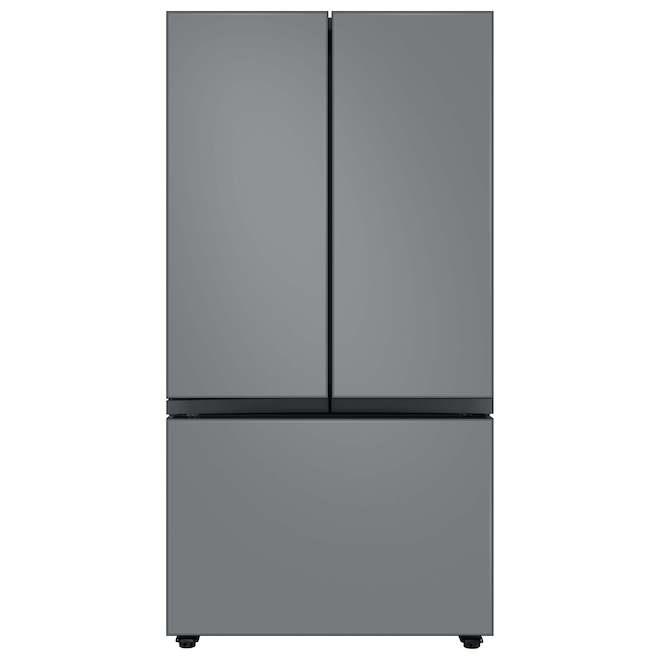 Samsung Bespoke Upper Panel for 3-Door Refrigerator - Glass - Matte Grey - 17.63 x 42.13 x 0.75-in