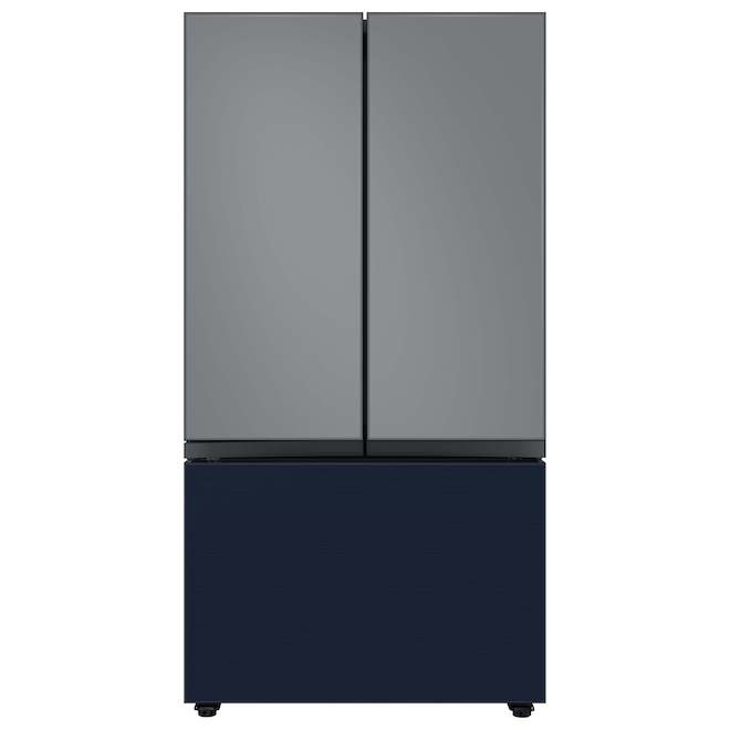 Samsung Bespoke Upper Panel for 3-Door Refrigerator - Glass - Matte Grey - 17.63 x 42.13 x 0.75-in