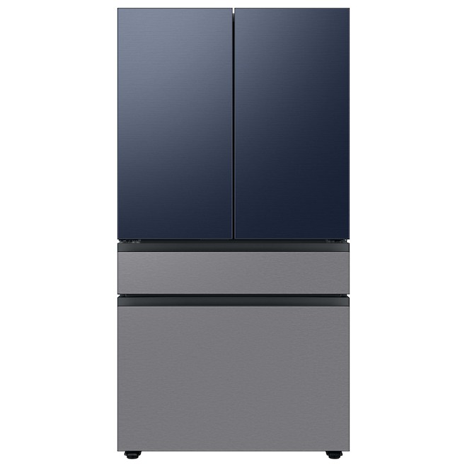 Panneau supérieur pour réfrigérateur à 4 portes Bespoke par Samsung, acier inoxydable, bleu marine