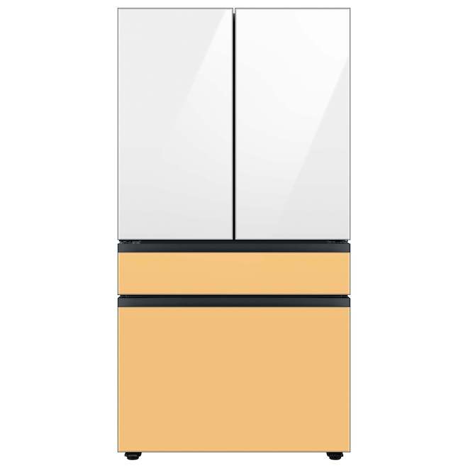 Samsung Bespoke FlexZone Drawer Panel for 4-Door Refrigerator - Glass - Sunrise Yellow - 35.63 x 6.38 x 1.25-in