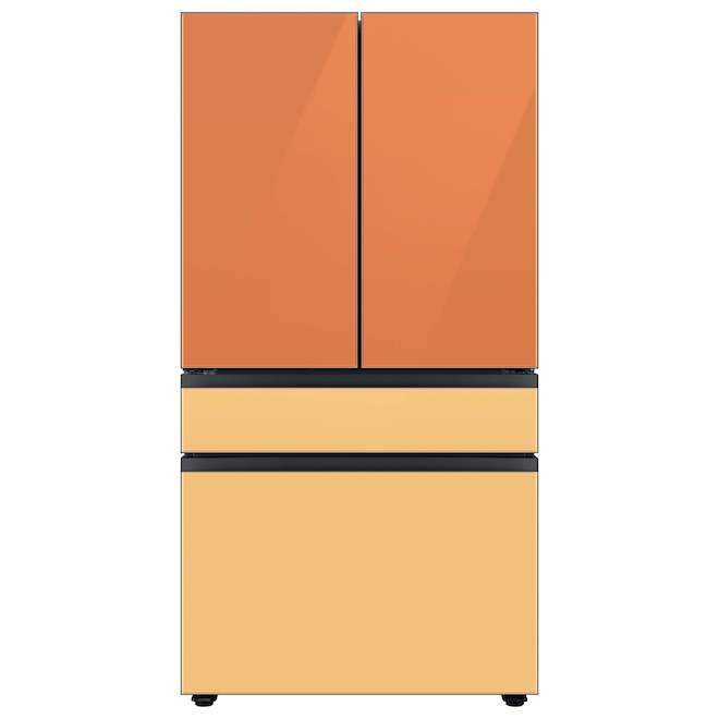 Samsung Bespoke FlexZone Drawer Panel for 4-Door Refrigerator - Glass - Sunrise Yellow - 35.63 x 6.38 x 1.25-in