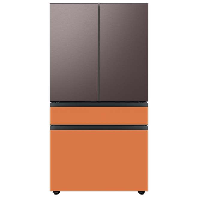 Samsung Bespoke Freezer Drawer Panel for 4-Door Refrigerator - Glass - Clementine - 35.63 x 22.25 x 1.25-in