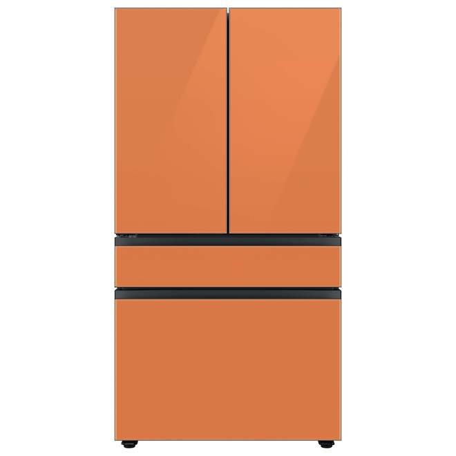 Samsung Bespoke Freezer Drawer Panel for 4-Door Refrigerator - Glass - Clementine - 35.63 x 22.25 x 1.25-in