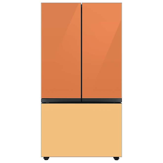 Samsung Bespoke Upper Panel for 3-Door Refrigerator - Glass - Clementine