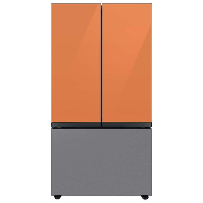 Samsung Bespoke Upper Panel for 3-Door Refrigerator - Glass - Clementine