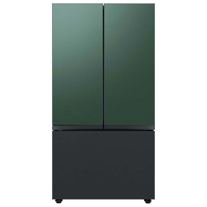 Samsung Bespoke Upper Panel for 3-Door Refrigerator - Stainless Steel - Emerald