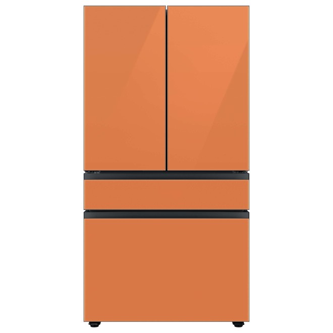 Samsung Bespoke Upper Panel for 4-Door Refrigerator - Glass - Clementine - 17.63 x 35.5 x 0.75-in