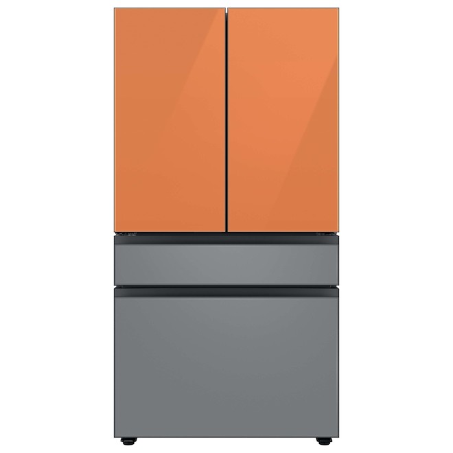 Samsung Bespoke Upper Panel for 4-Door Refrigerator - Glass - Clementine - 17.63 x 35.5 x 0.75-in