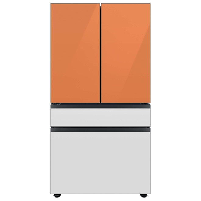 Samsung Bespoke Upper Panel for 4-Door Refrigerator - Glass - Clementine - 17.63 x 35.5 x 0.75-in