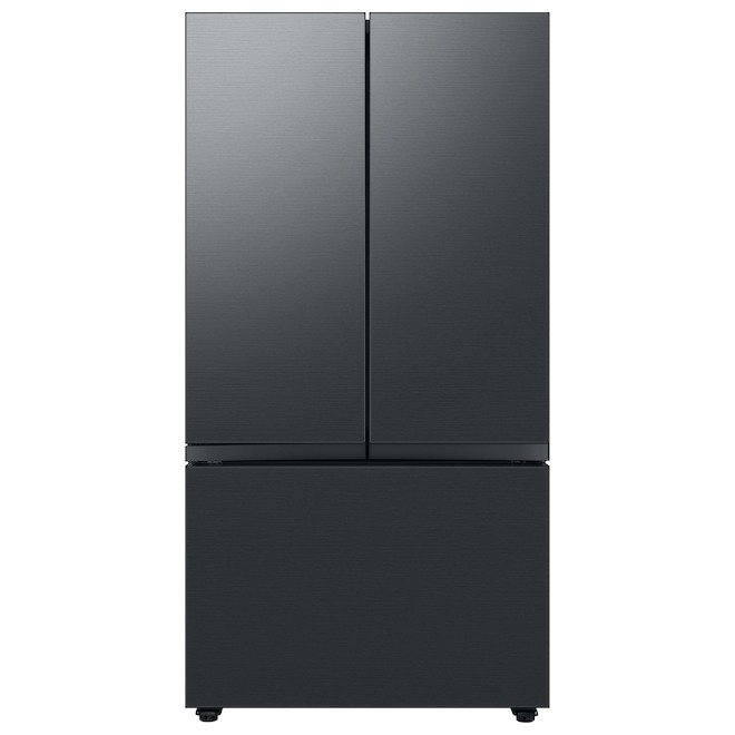 Samsung Bespoke Bottom Drawer Panel for 3-Door Refrigerator - Stainless Steel - Matte Black