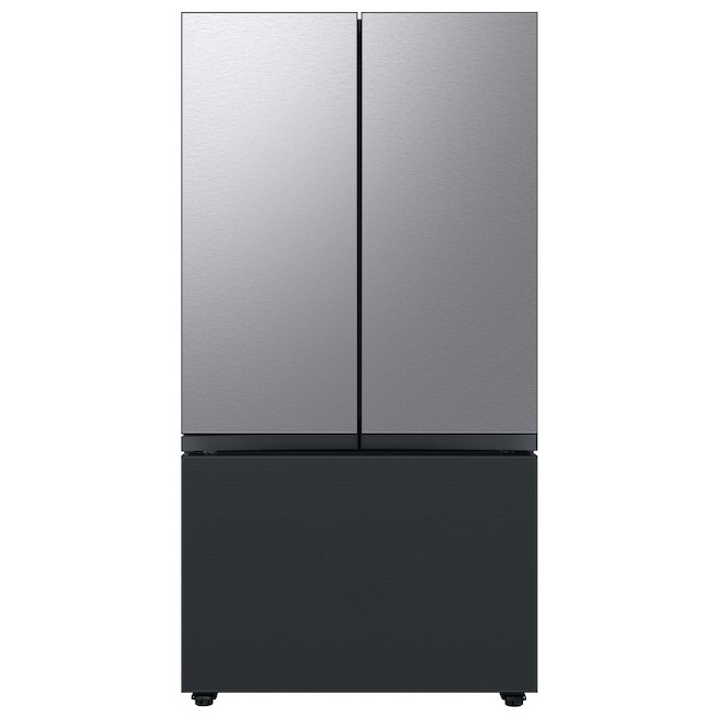 Samsung Bespoke Bottom Drawer Panel for 3-Door Refrigerator - Stainless Steel - Matte Black