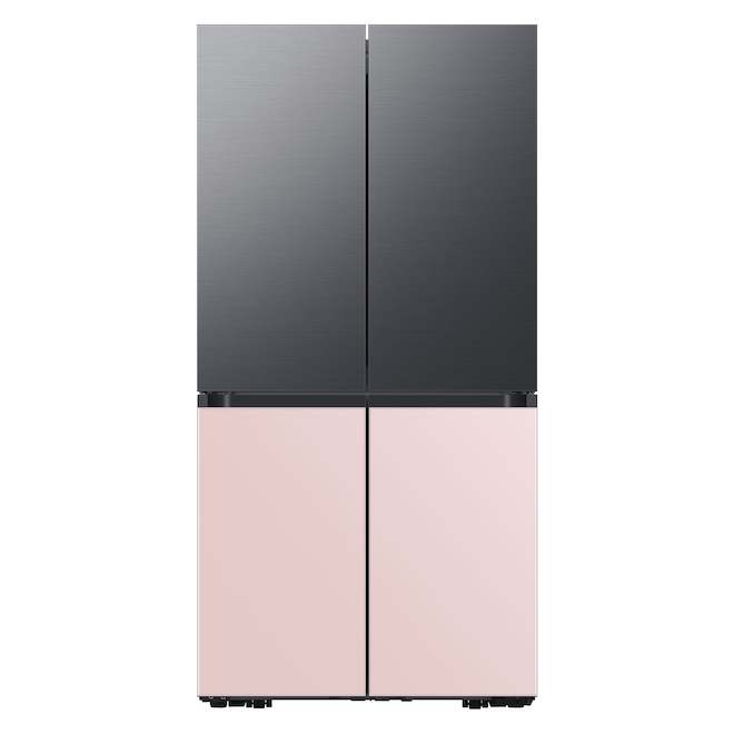 Panneau de porte inférieure pour réfrigérateur à 4 portes Flex Bespoke par Samsung, verre, rose