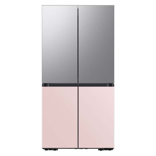 Panneau de porte inférieure pour réfrigérateur à 4 portes Flex Bespoke par Samsung, verre, rose