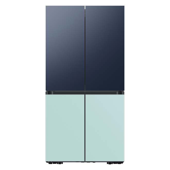 Panneau de porte inférieure pour réfrigérateur à 4 portes Flex Bespoke par Samsung, verre, bleu ciel