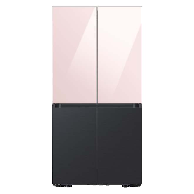 Panneau de porte supérieure pour réfrigérateur à 4 portes Flex Bespoke par Samsung, verre, rose