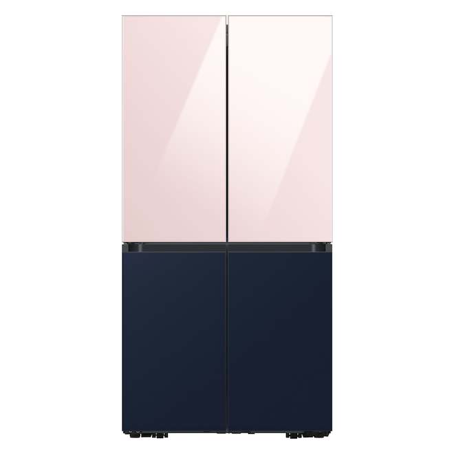 Panneau de porte supérieure pour réfrigérateur à 4 portes Flex Bespoke par Samsung, verre, rose