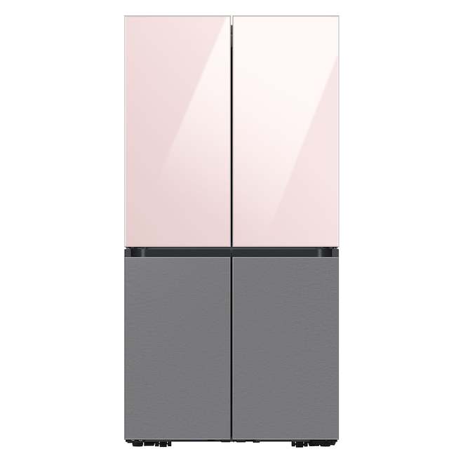 Panneau de porte supérieure pour réfrigérateur à 4 portes Flex Bespoke par Samsung, verre, rose