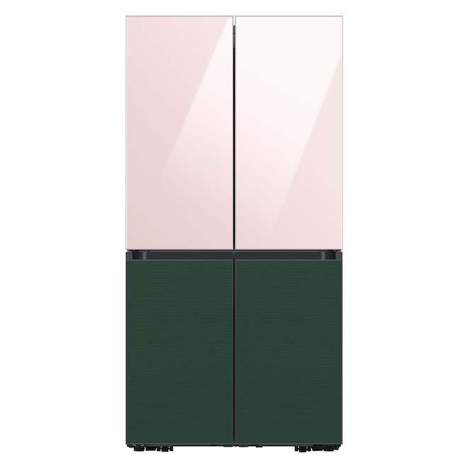 Panneau de porte supérieure pour réfrigérateur à 4 portes Flex Bespoke par Samsung, verre, rose