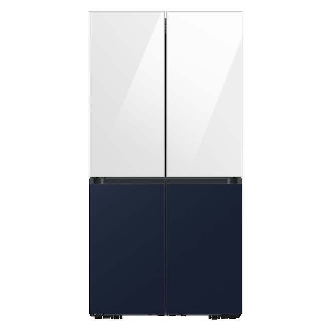 Panneau de porte supérieure pour réfrigérateur à 4 portes Flex Bespoke par Samsung, verre, blanc