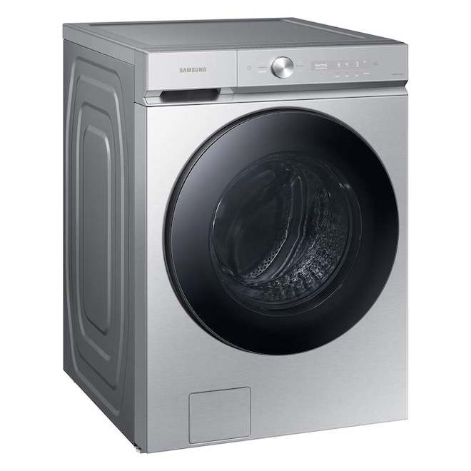 Samsung Bespoke 6.1-cu ft Stainless Steel High Efficiency Stackable Front-Load Washer