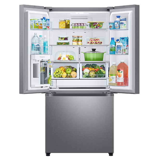 Samsung 33-in Stainless Steel French Door Refrigerator with Internal Water and Ice Dispenser