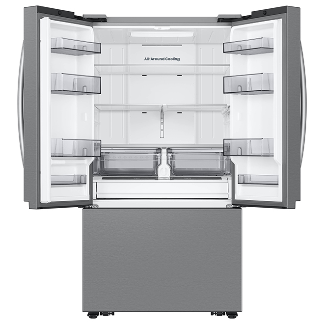 Samsung 31.5-ft³ Stainless Steel 3-Door French Door Refrigerator with Auto Ice Maker