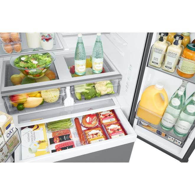 Samsung 31.5-ft³ Stainless Steel 3-Door French Door Refrigerator with Auto Ice Maker