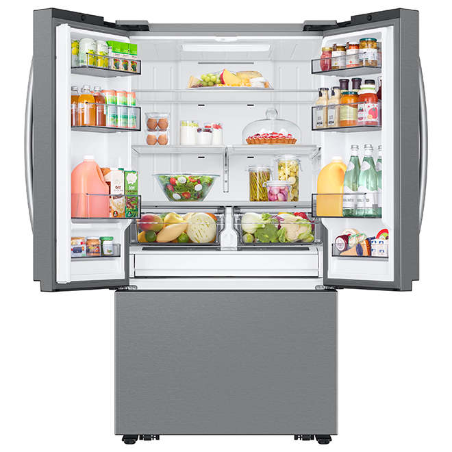 Samsung 31.5-ft³ Stainless Steel 3-Door French Door Refrigerator with Auto Ice Maker